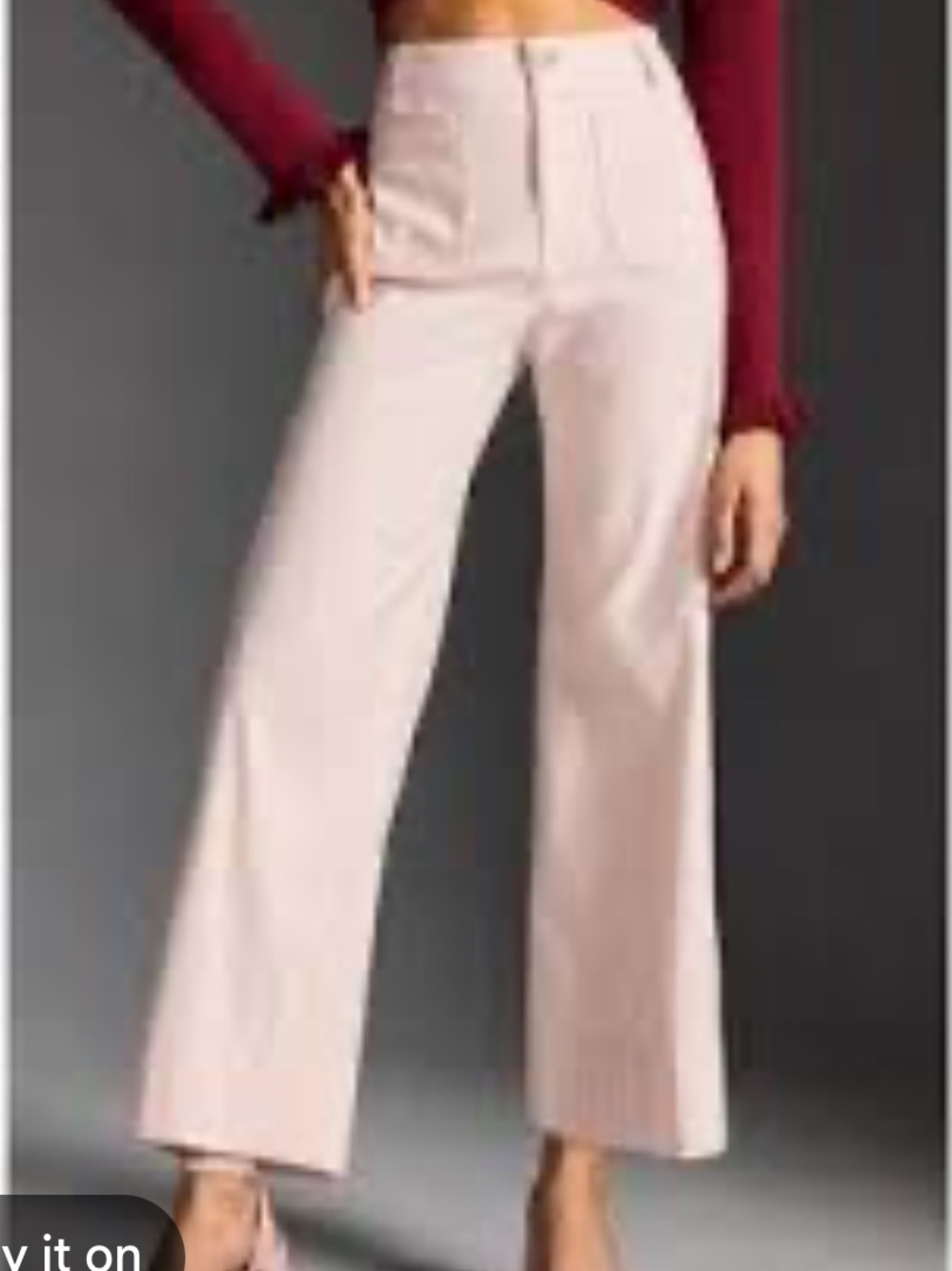 Anthropologie’s Maeve The Colette Soft Pink Wide-Leg Cropped Pants - Picture 11 of 11
